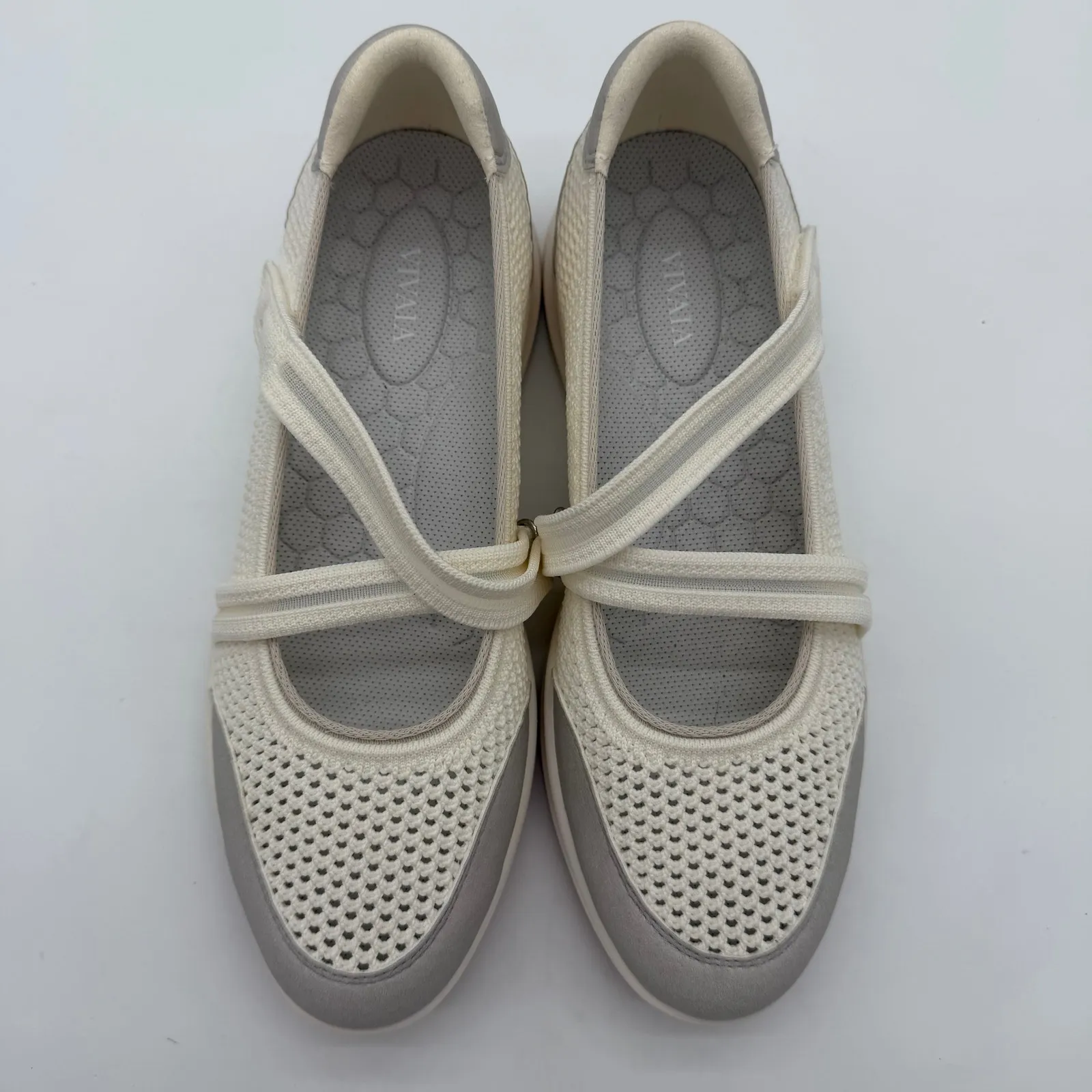 Vivaia Isabeli Walker Pro Mesh Mary Jane Sneaker Comfort Flats Flower Grey 8 Gray - Image 7