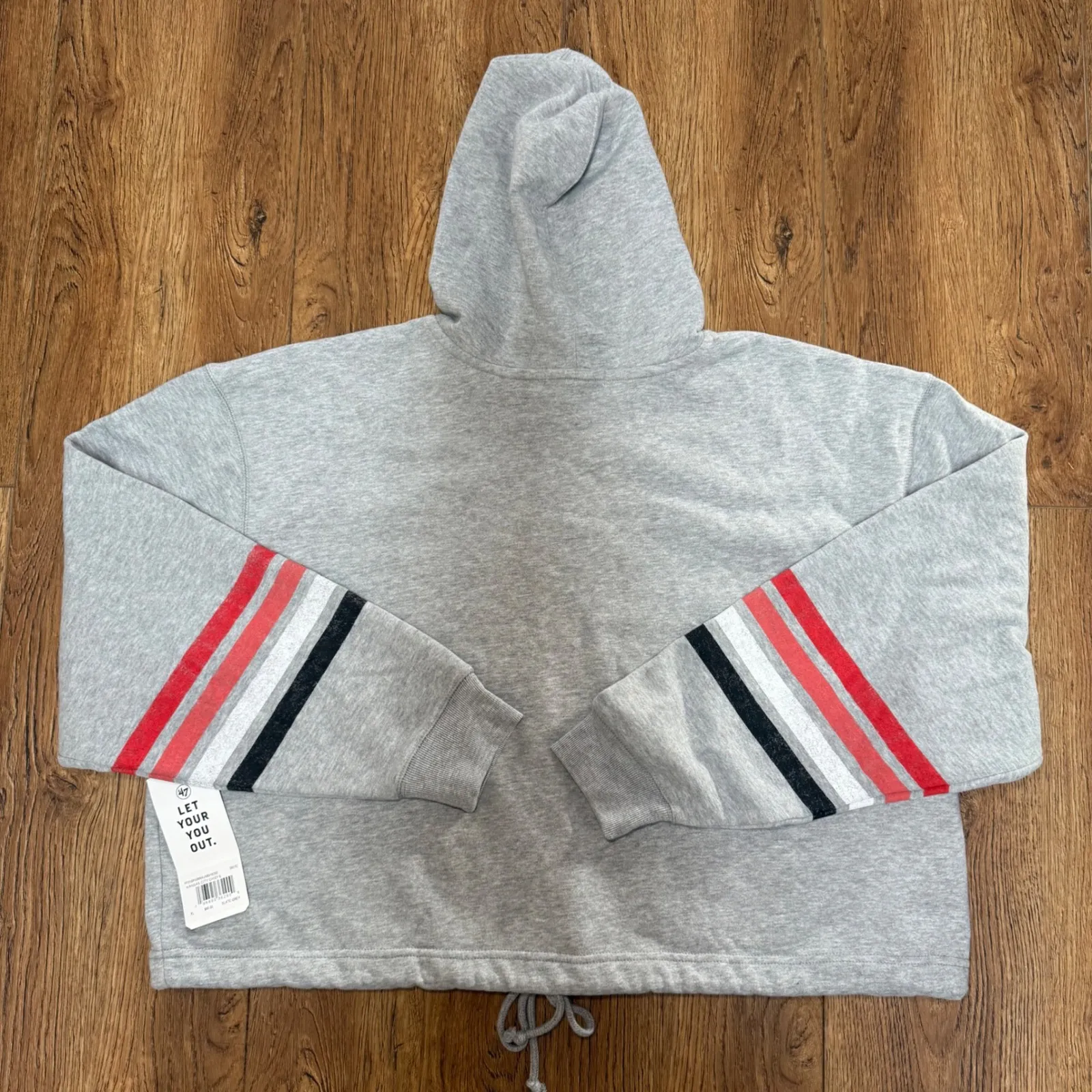 NWT Kansas City Chiefs '47 Heather Gray Pullover Hoodie Womens XL NFL Sporty NEW - Image 11