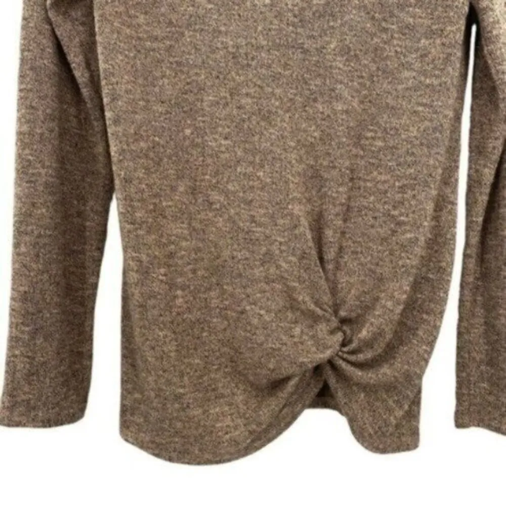 Wonderland By Orange Women’s Oatmeal Cowl Neck Sweater - Image 8