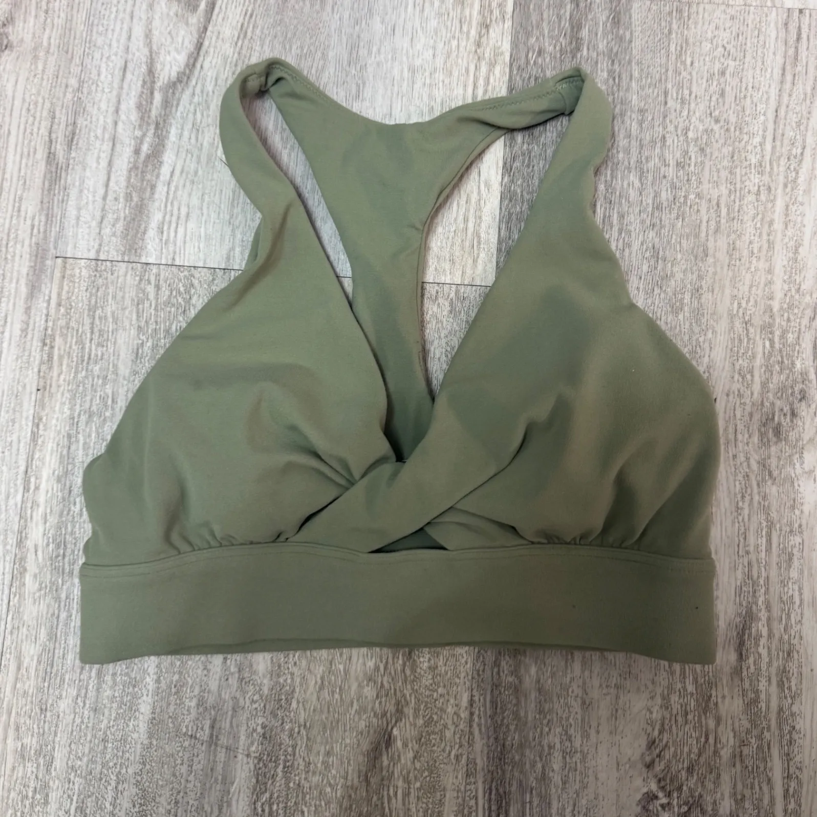 Lululemon Align‎ Sweet Awakening Sports Bra Size 4 Olive Green Yoga Workout - Image 2