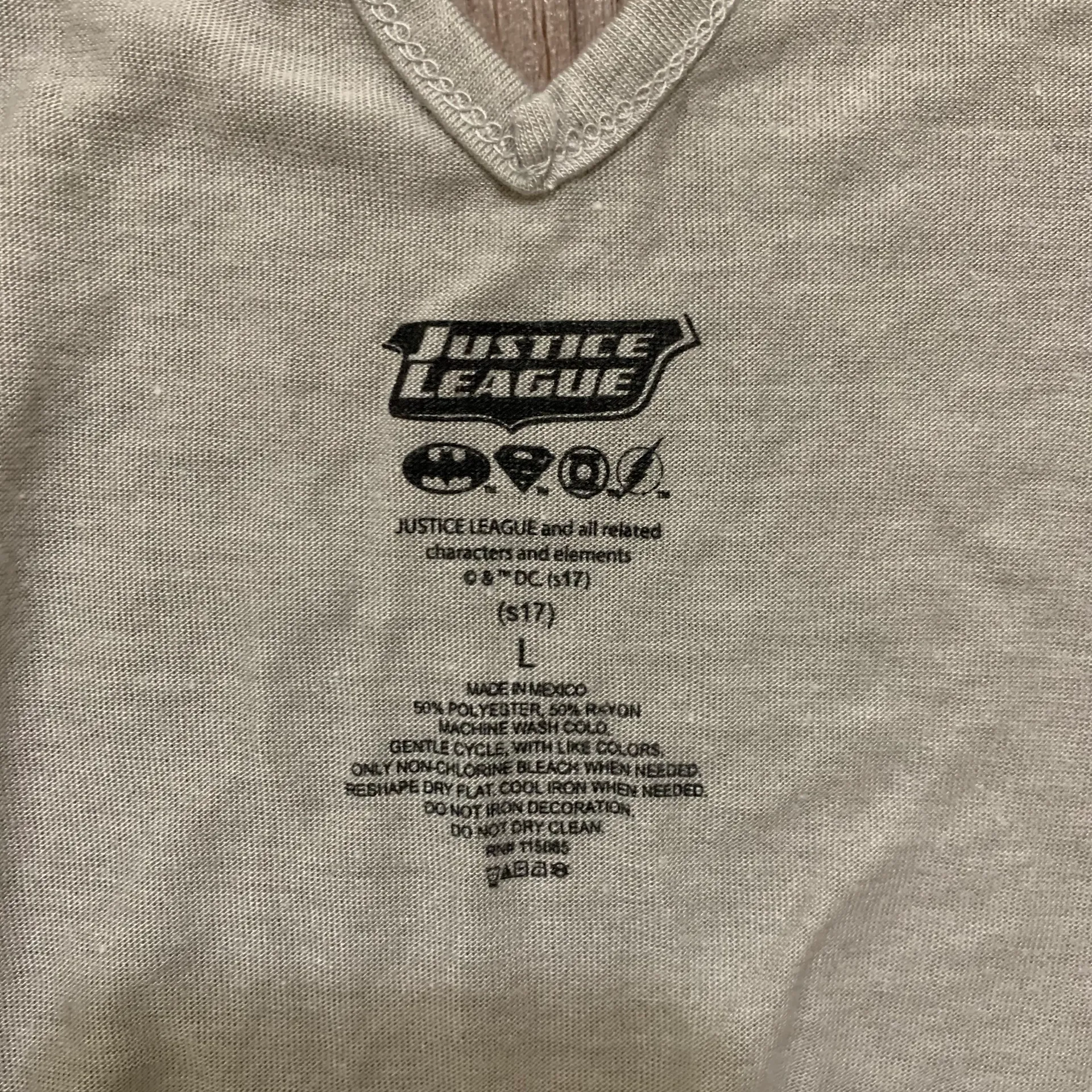 Justice League Gray Long Sleeve Graphic Top - Image 5