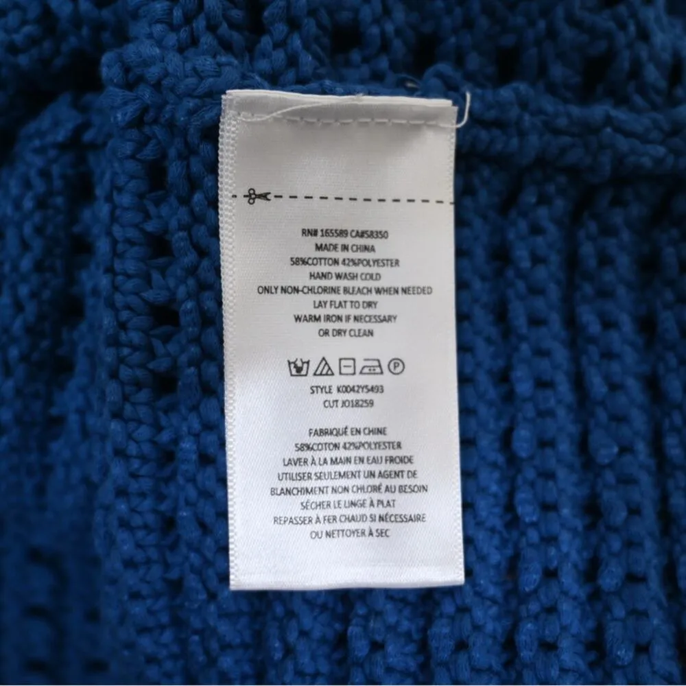 Joie Womens S Aurora Open Stitch Hoodie Sweater in Blue Quartz NEW - Image 10