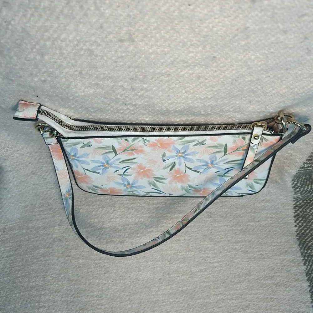 Nanette Lepore Floral Print‎ Shoulder Bag Purse Watercolor Spring Summer Handbag - Image 3