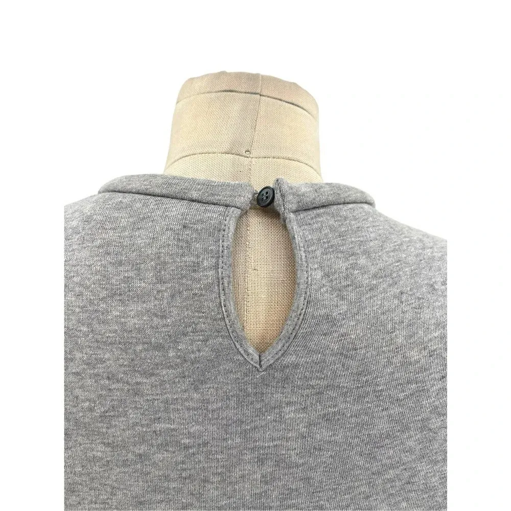 No 21‎ Lace Panel Sweatshirt Gray Keyhole Back Size 40 / US Small - Image 6