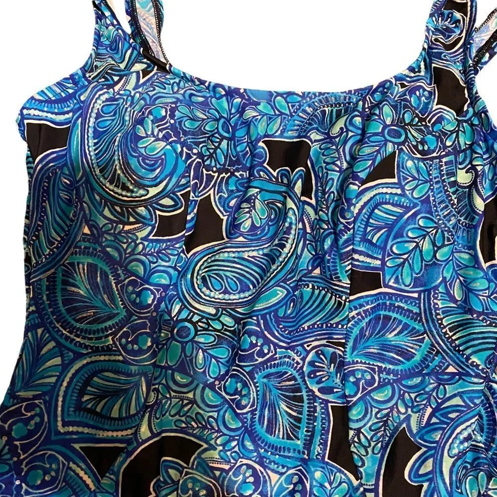 Maxine of Hollywood Full Skirt One Piece Bathing-suit Size 2XL-3XL - Image 2