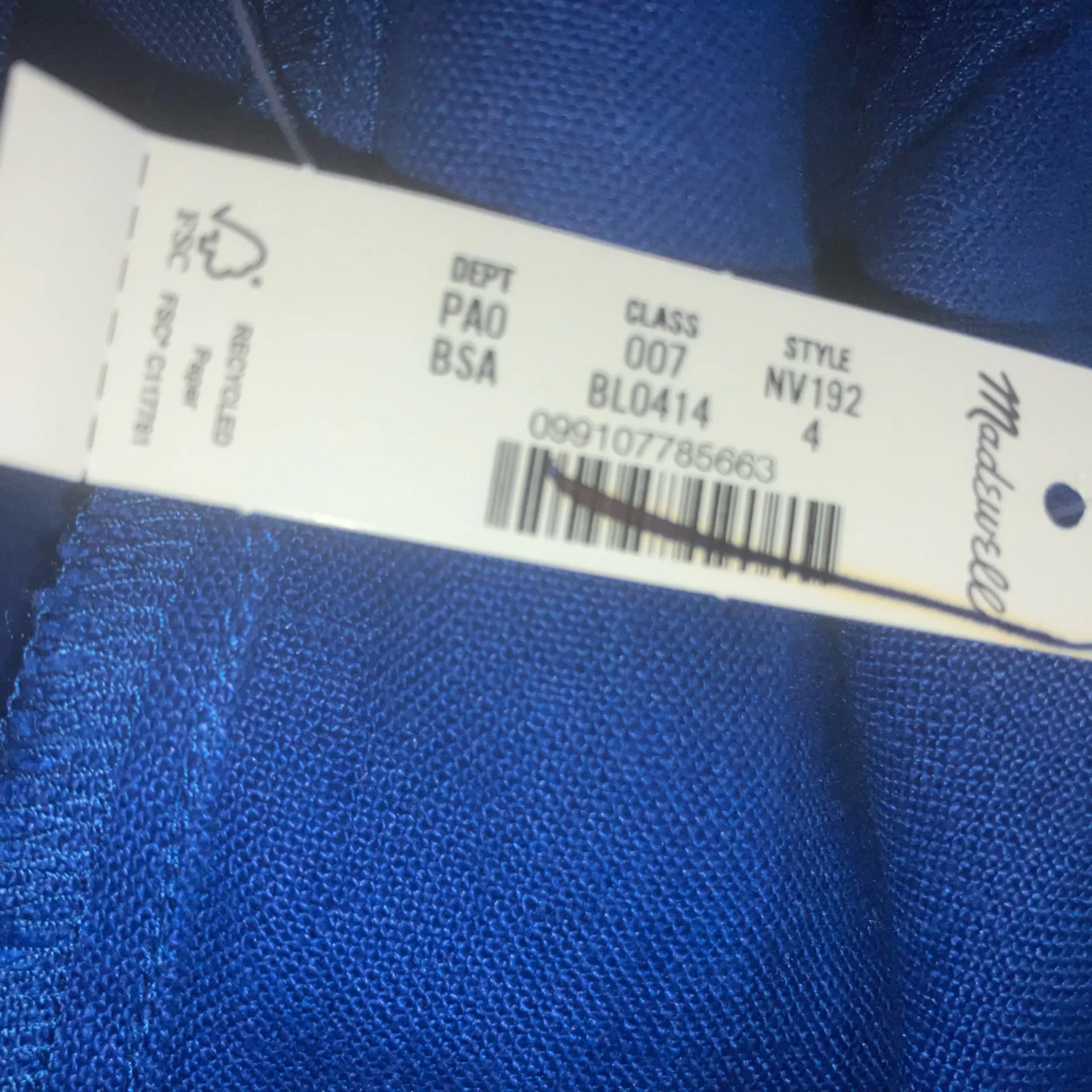 Madewell Womens Blue Curved-Neck Shell Tank in 100% Linen - Image 7