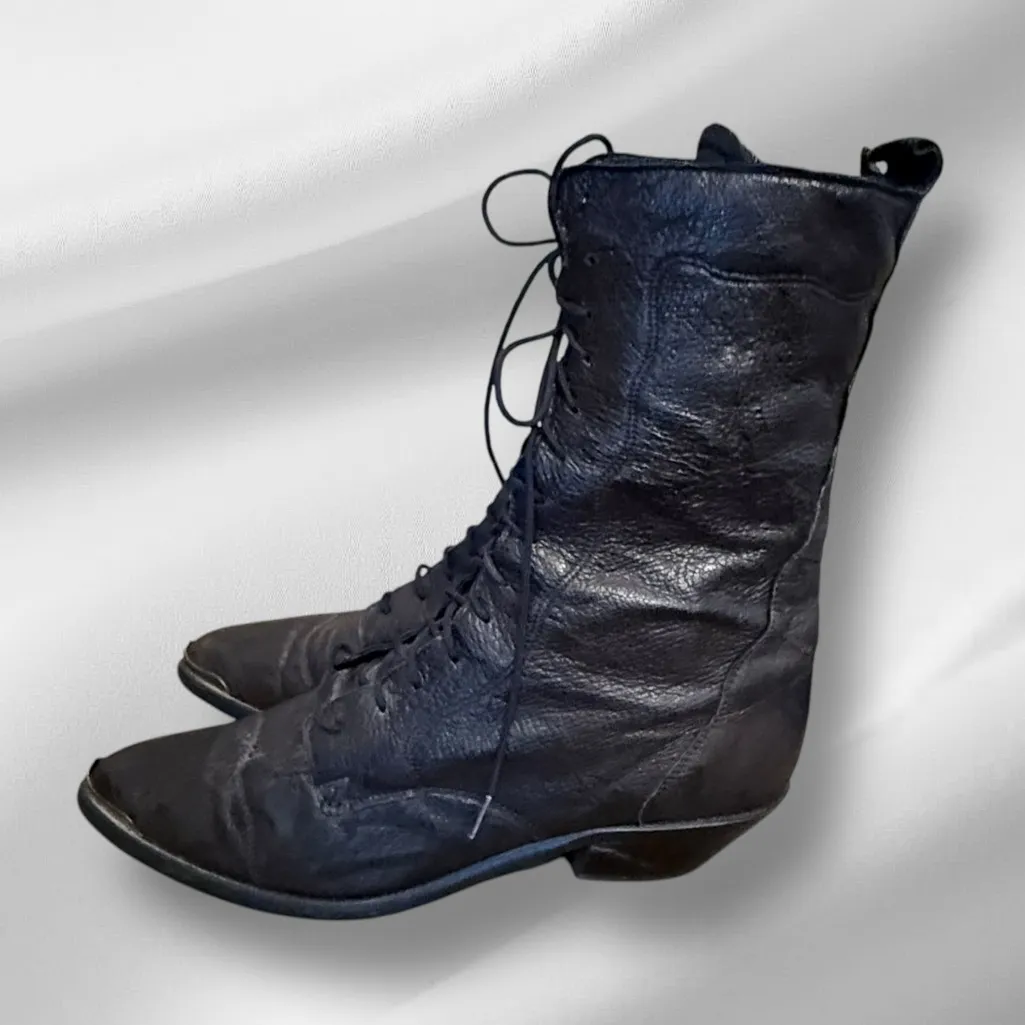 Dingo Black Leather‎ Boots - Image 4