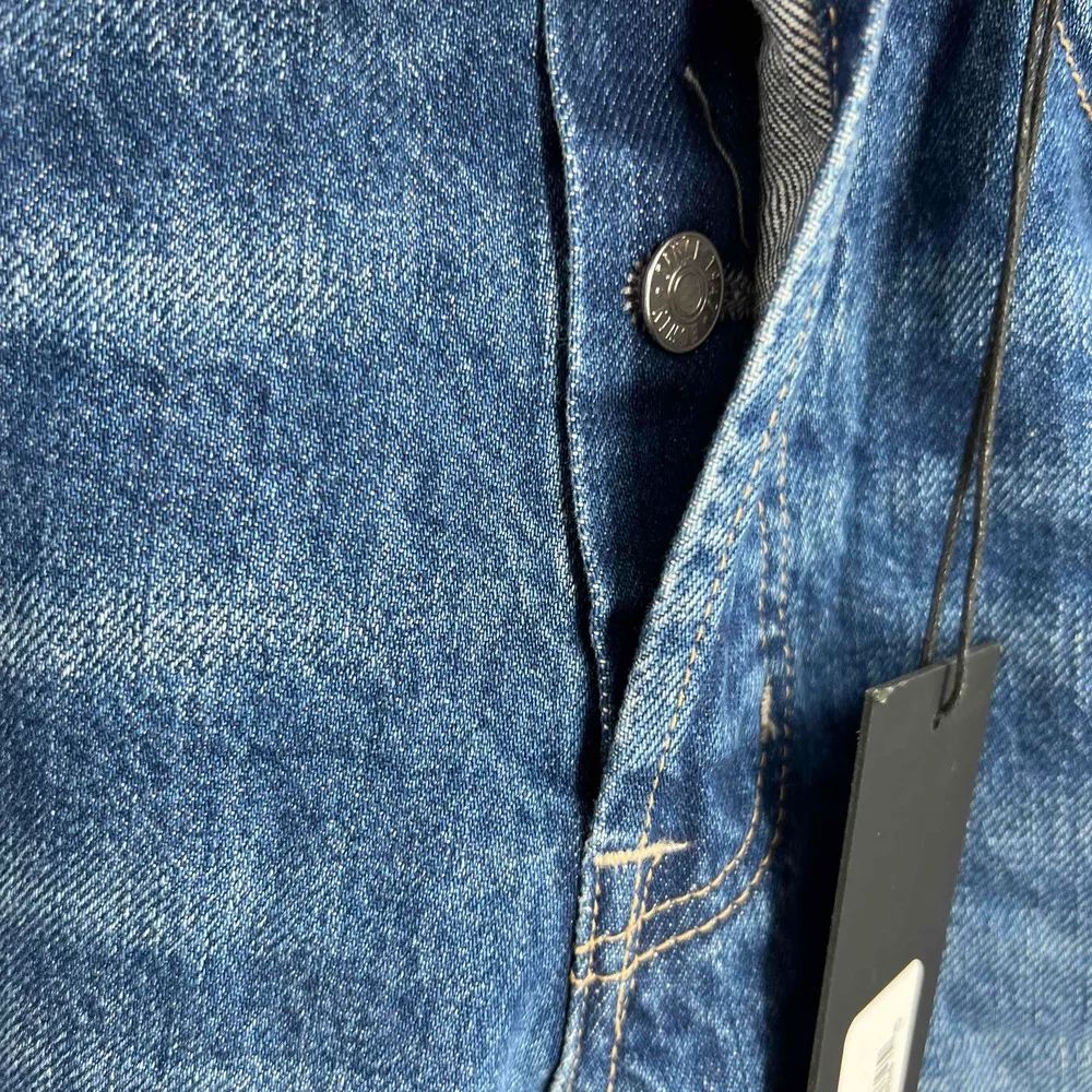 New Edwin Kali Ankle Vintage Straight Jeans Blue Denim Button Fly Women 26 - Image 3