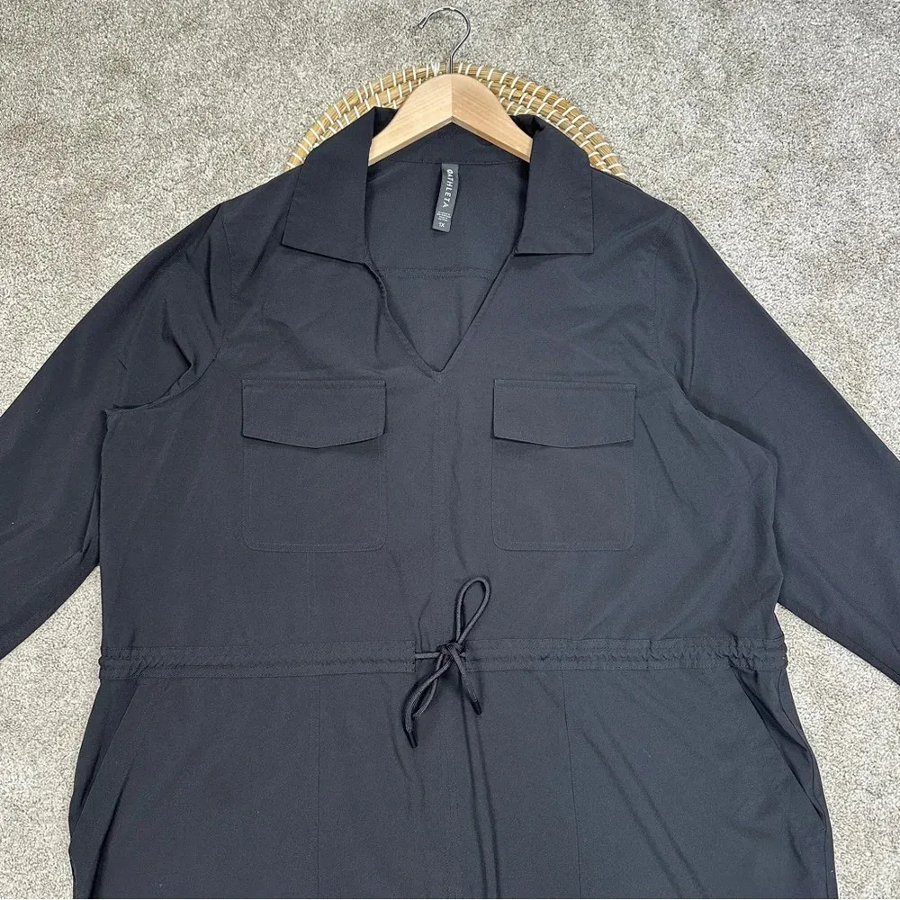Athleta Zuma Shirtdress Longsleeve UPF 50+ Travel Black Size 1X - Image 4