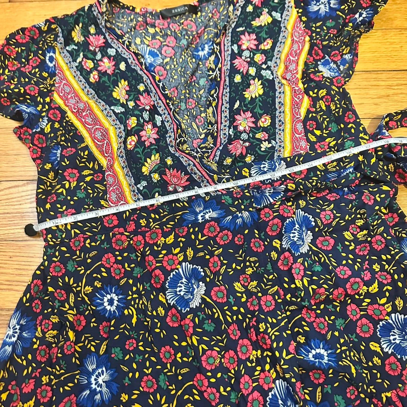 Blue and multi coloured zesica floral Black Size L - Image 7