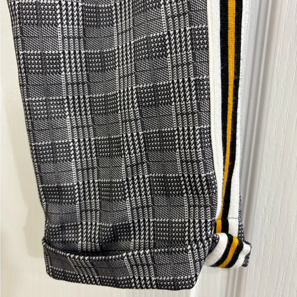 Plaid Pants with Striped Detail - Image 3