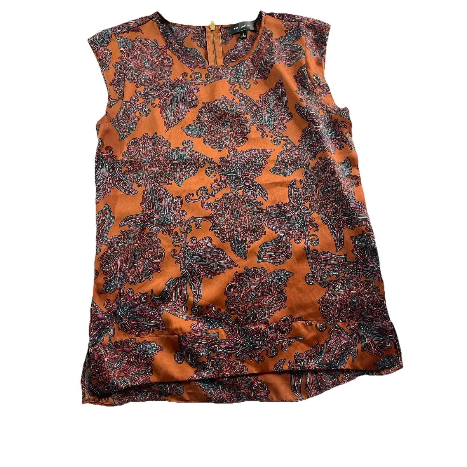 The Limited Paisley Print Layering Tank/shell Size S Career Satin - Image 4