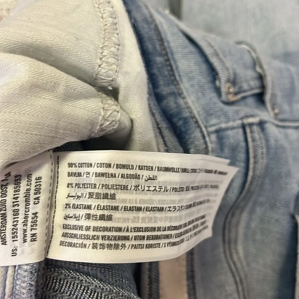 Abercrombie & Fitch high rise girlfriend patchwork jean - Image 5