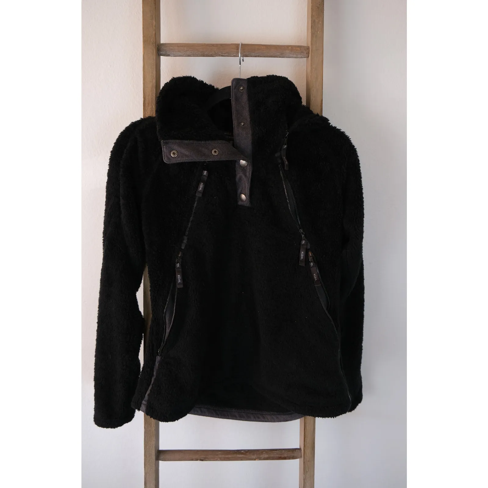 Kuhl Flight Pullover Jacket Fleece Winter Sweatshirt Black Womens Small - Image 2