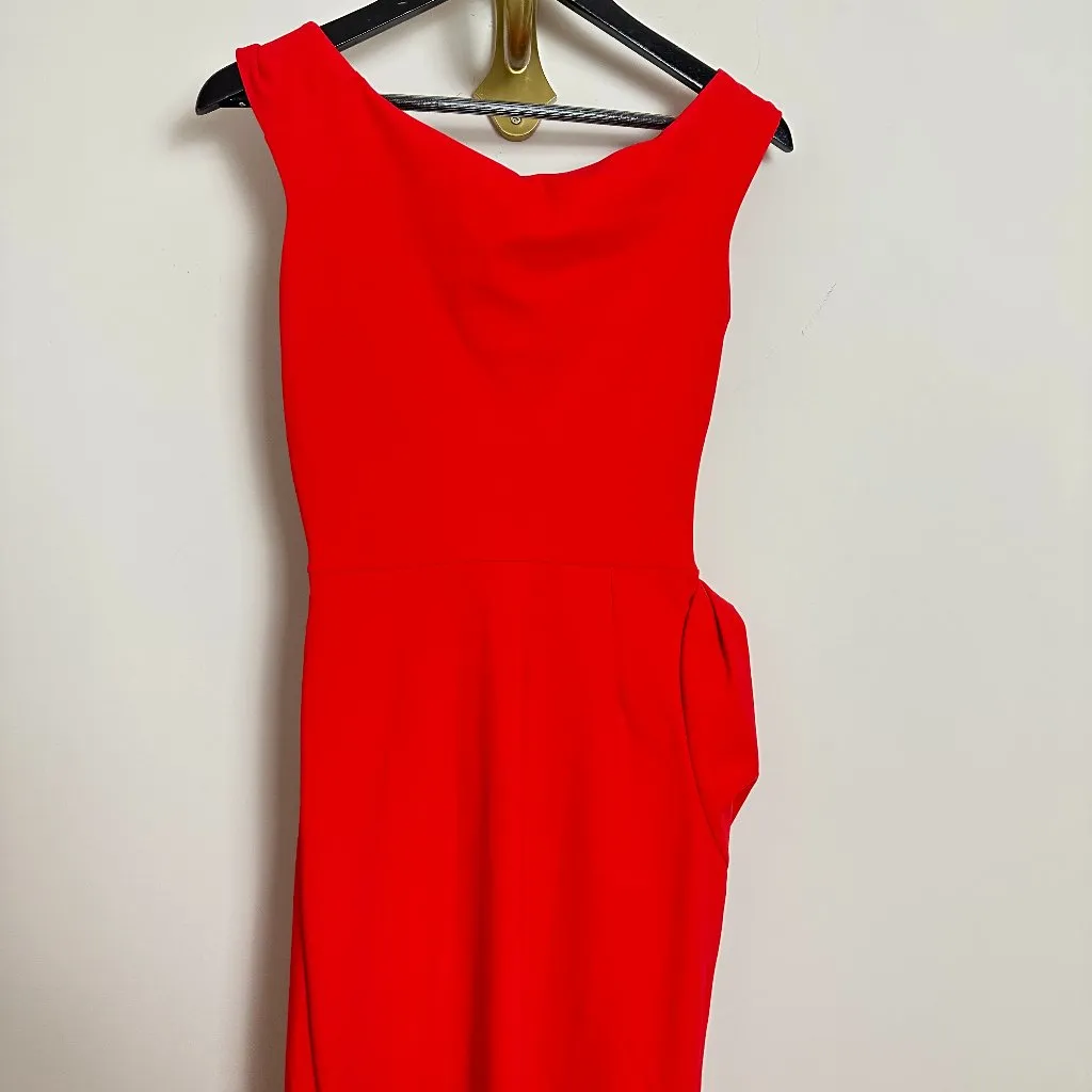 CHIARA BONI Tekkan Sleeveless Rosette Mermaid Gown Size in Geranium IT 40 / US 4 - Image 10