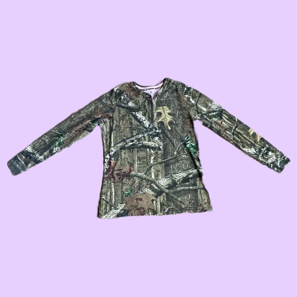 Mossy Oak Long Sleeve Camo T Shirt Top 🔥 - Image 2