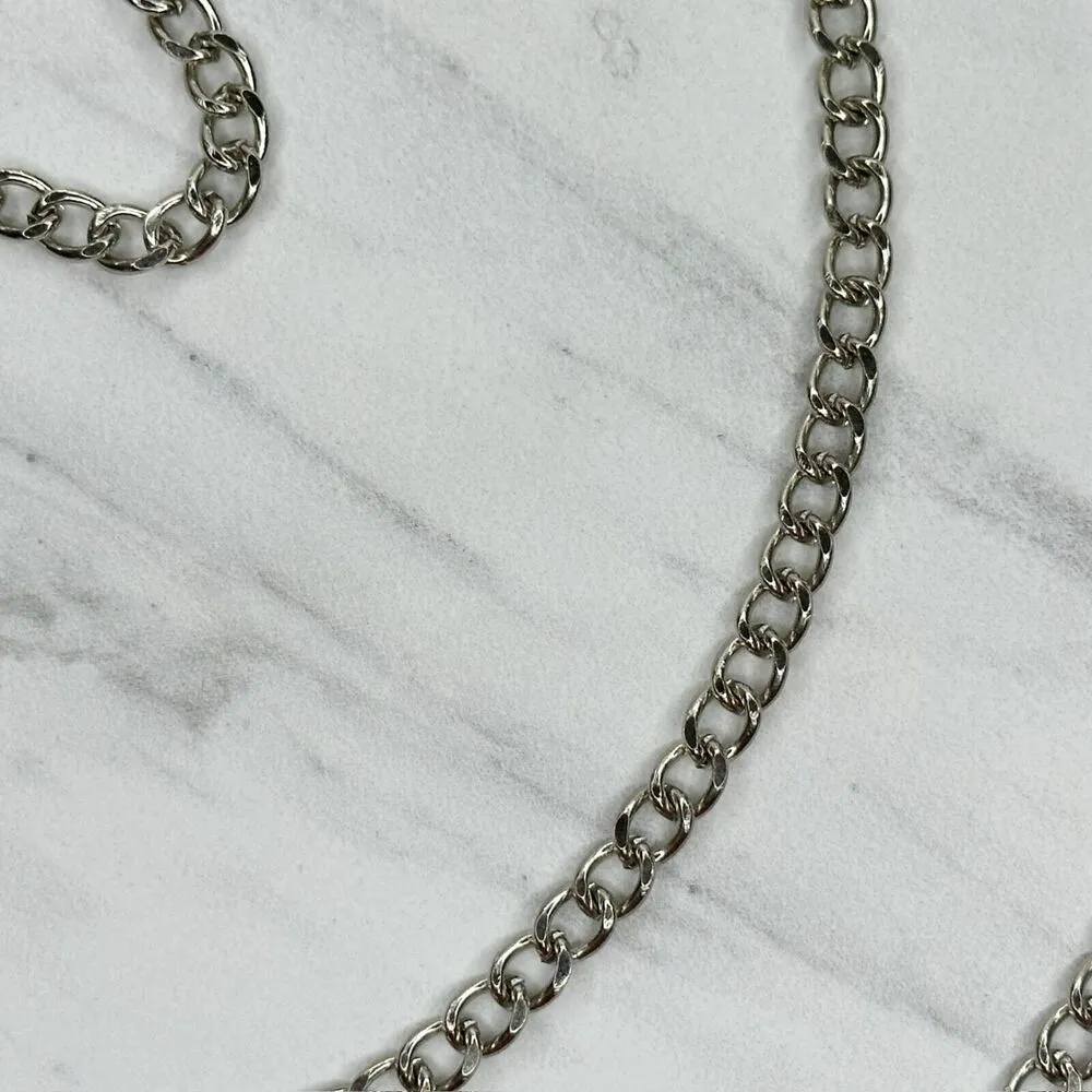 Silver Tone Skinny Chain Link Purse Handbag Bag Replacement Strap - Image 9