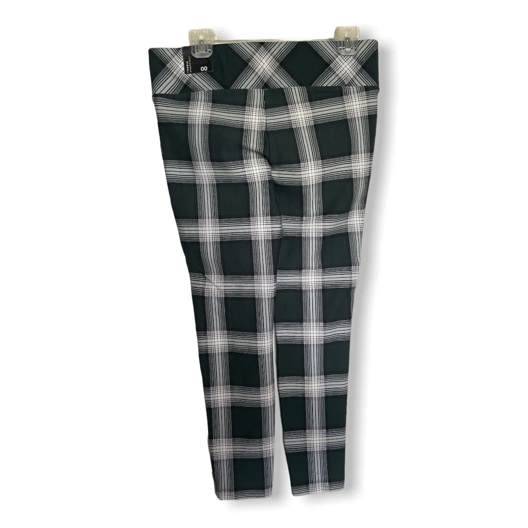 Torrid Womens Pants‎ 00 10 Studio Premium Ponte Slim Fix Pixie Dark Green Plaid - Image 4