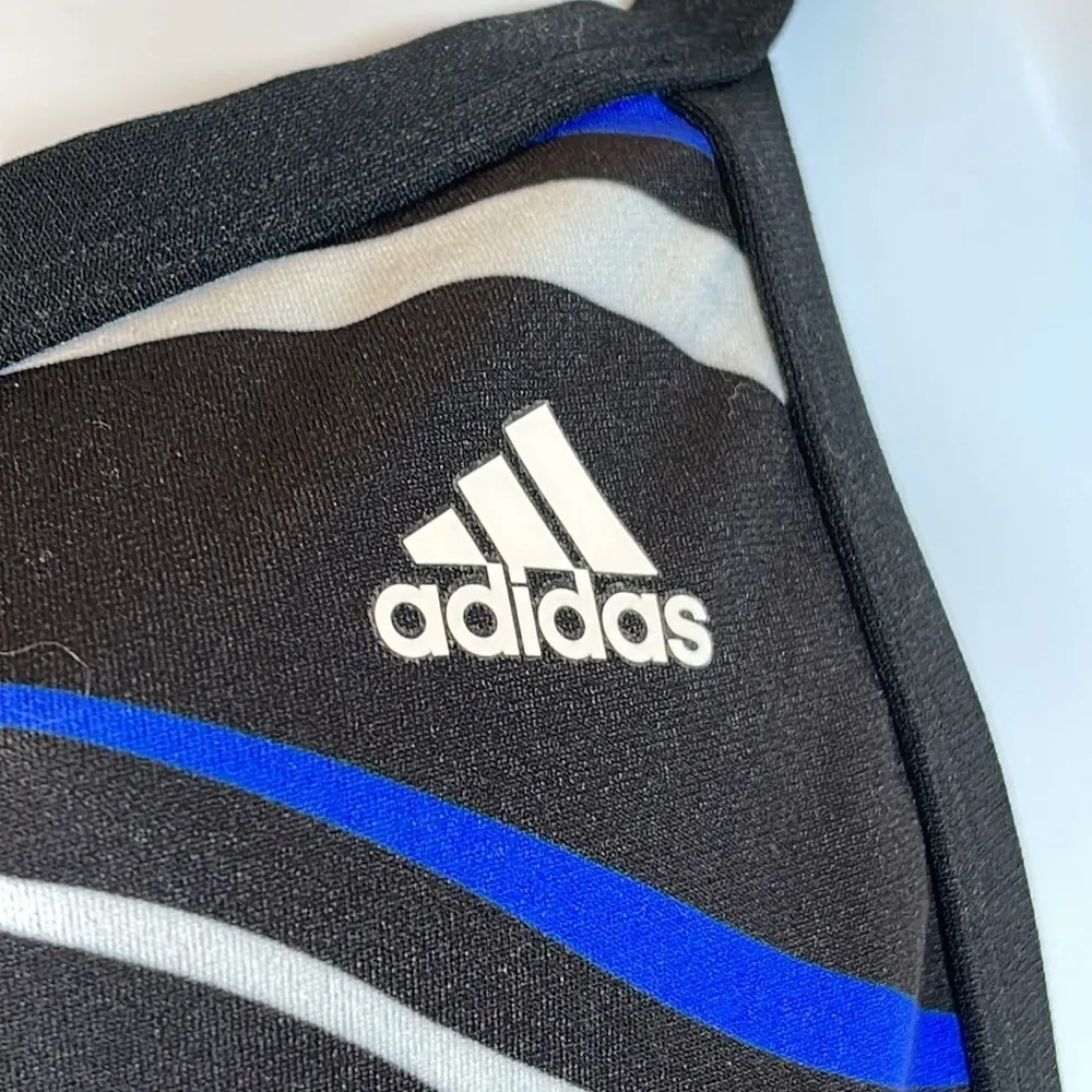 Adidas Vortex-Back Sport Active Black Blue Training Swimsuit Size 40 EUC #1292 - Image 6