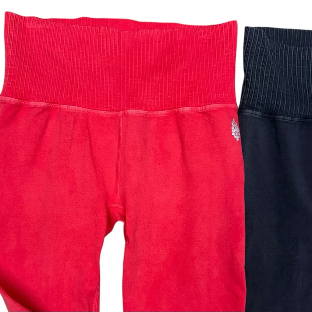 FP Movement Good Karma Leggings Bundle – Cherry Red & Black – M/L EUC Size M - Image 10