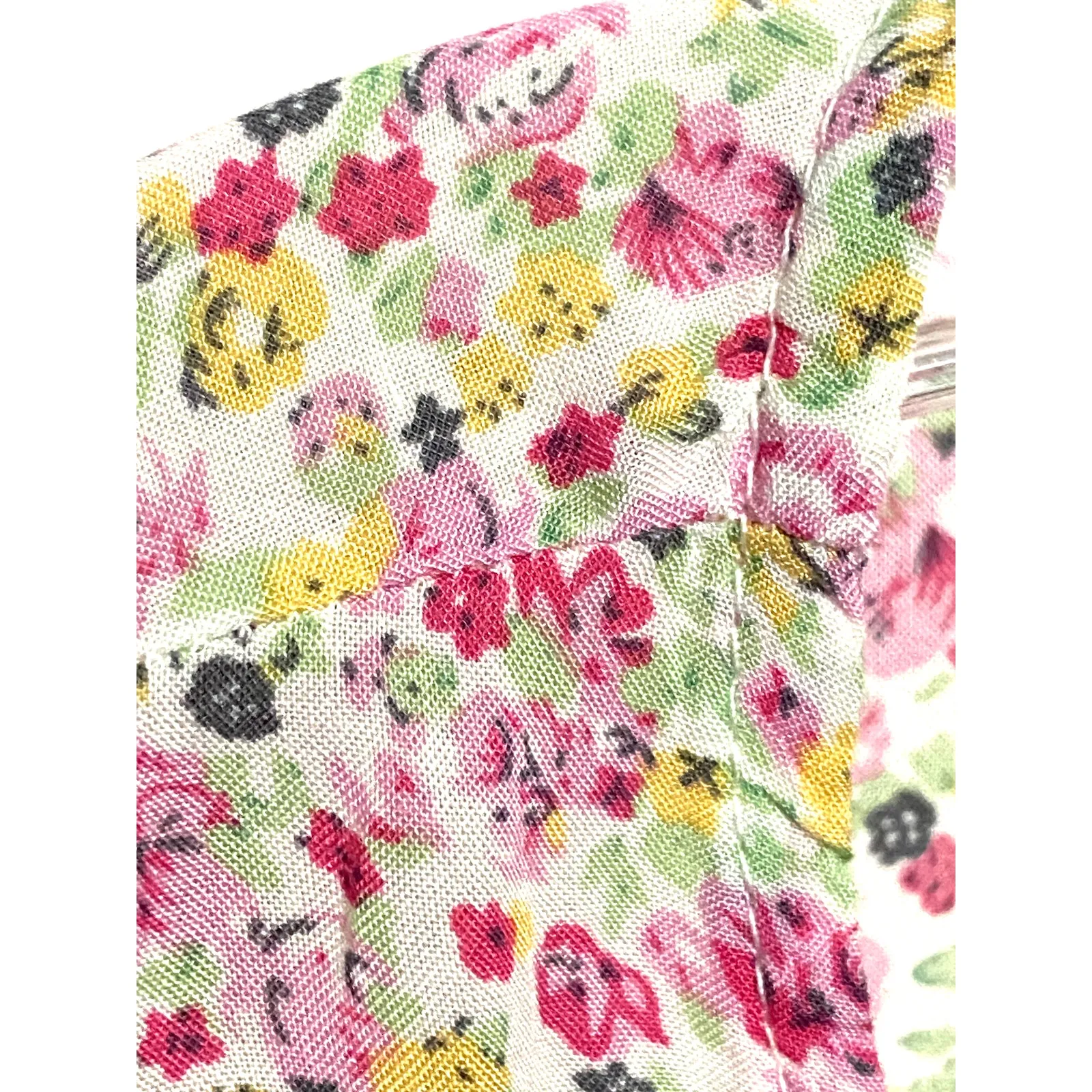 Cynthia Rowley Floral Blouse Top Plus 3X Flutter Sleeve Cottagecore Peasant Boho - Image 4