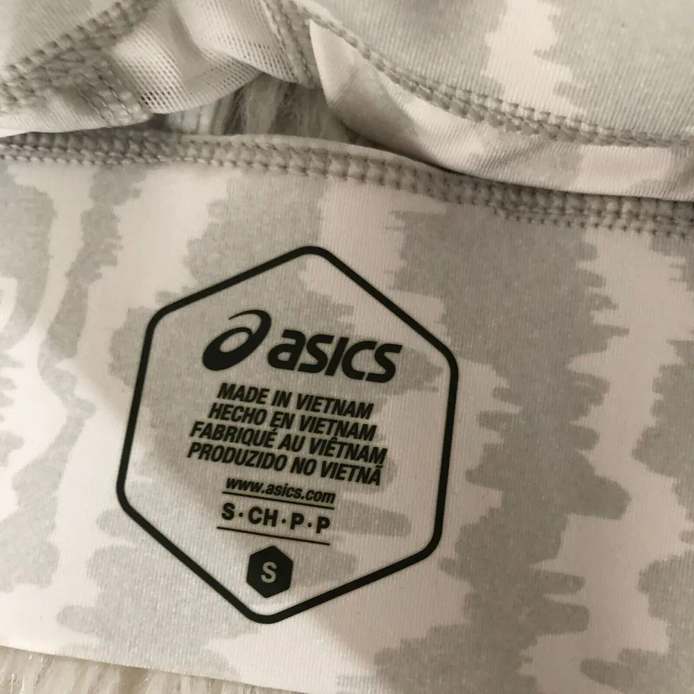 Asics Womens Sports Bra S‎ Gray 92 Love Core Train Printed Activewear NWT - Image 6