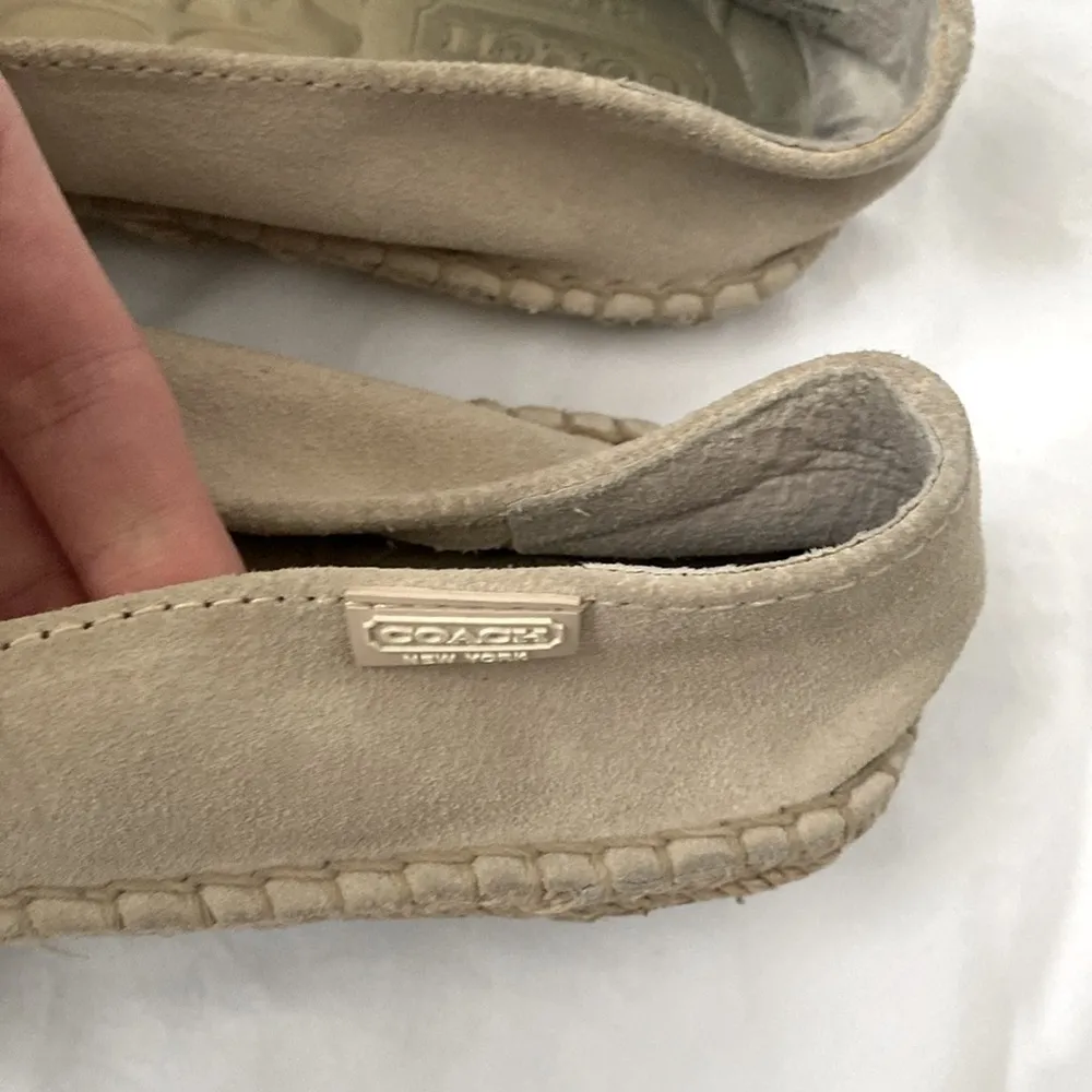 Coach 8 June Espadrilles in Silver and Gold with Suede Material - Image 6