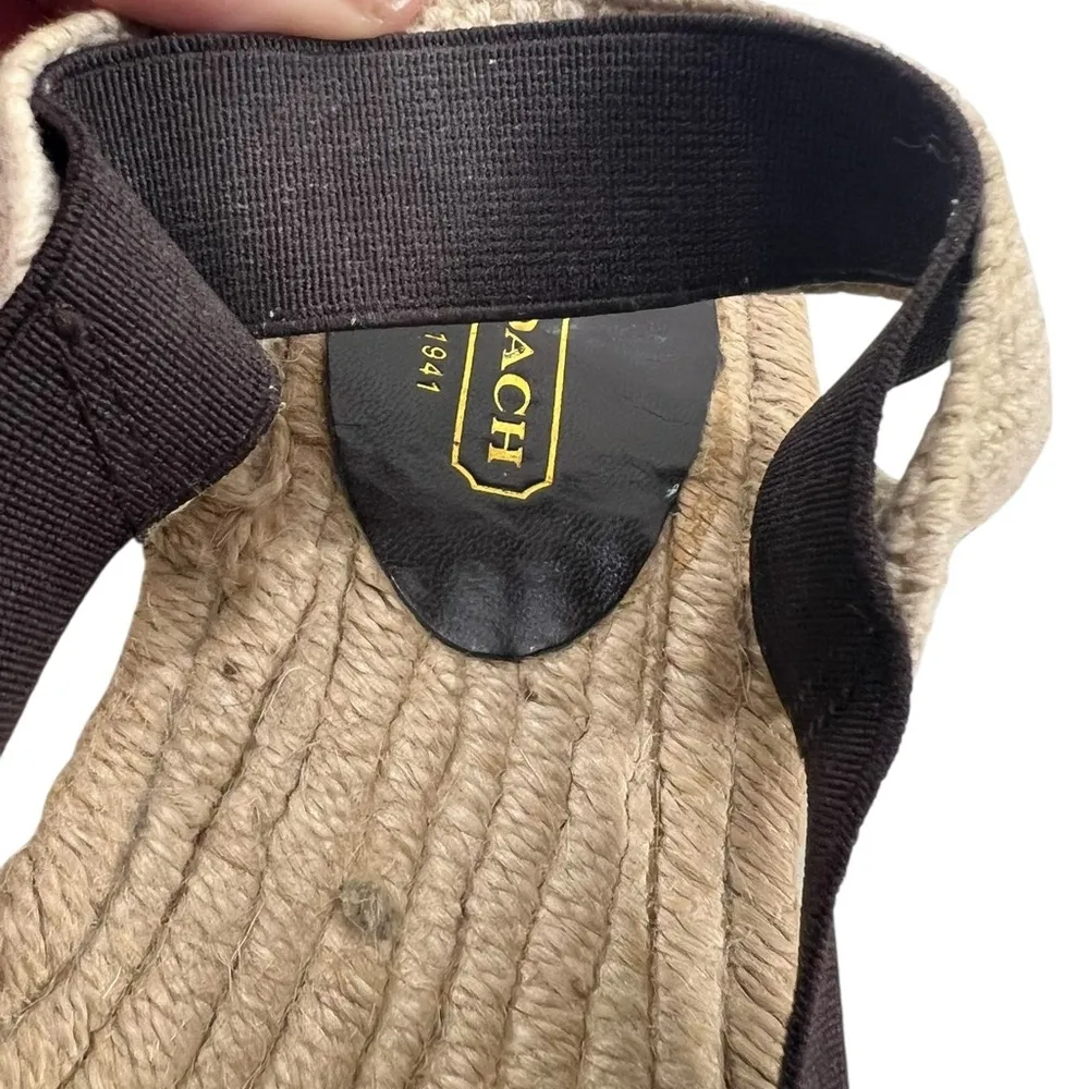 Coach Rayanne Espadrille Sling Flat Brown/Tan - Image 8