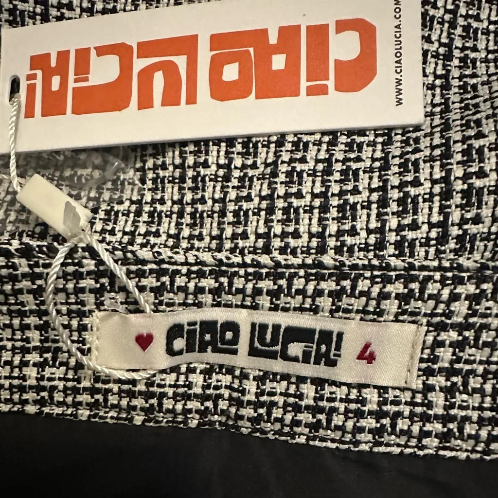 NWT CIAO LUCIA x Tuckernuck Black Tweed Luz Skirt Size 4 - Image 5