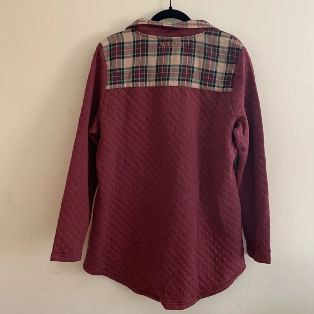 Marley Lilly | Red Quilted Button Up Top - Image 3