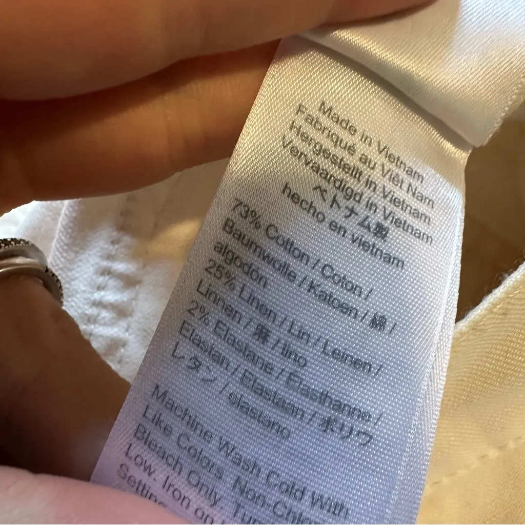 J. Crew Garment Dyed Cargo Pant Chino Twill Natural Ivory a Women’s Size 27 - Image 6