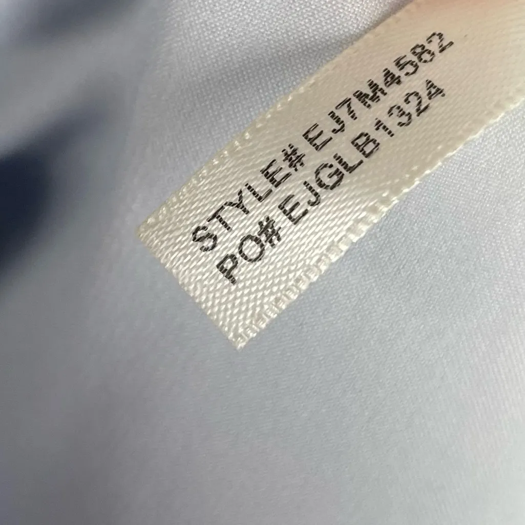 Eliza J Blue White Scallop Lace Overlay Shift Dress Women's Size 8 Knee Length - Image 8