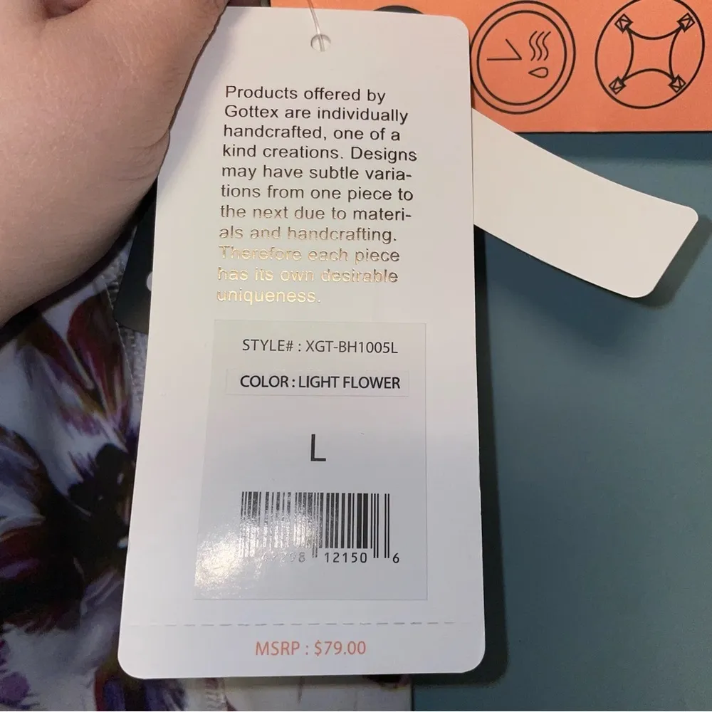 Gottex Light Flower Inter-Luxe Ankle Length Leggings Size Large - Image 6