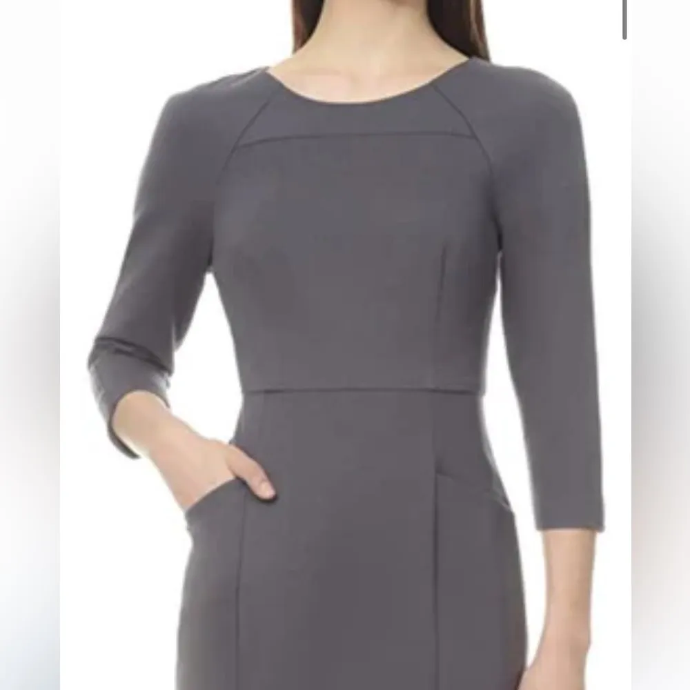 LM Style Bar Raglan Black Knee Length Dress Business Casual Body con 14 - Image 7