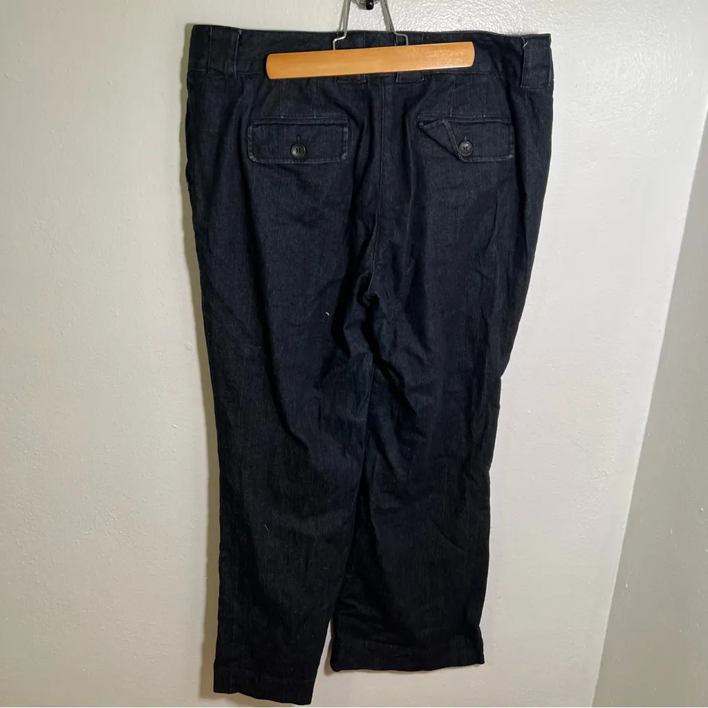Vintage Talbots Trouser Jeans Dark Wash Wide Leg 12P - Image 6