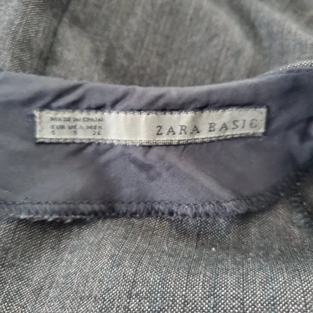 Zara Basic Gray Short Sleeve Sheath Dress - Image 6