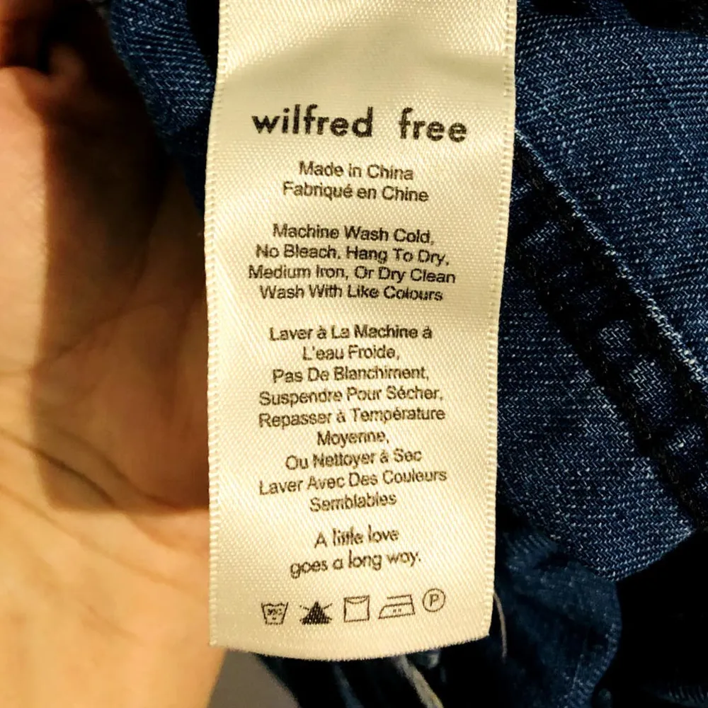 Aritzia Wilfred Free Valletta Overalls Cropped Jumpsuit Indigo Blue Small - Image 6