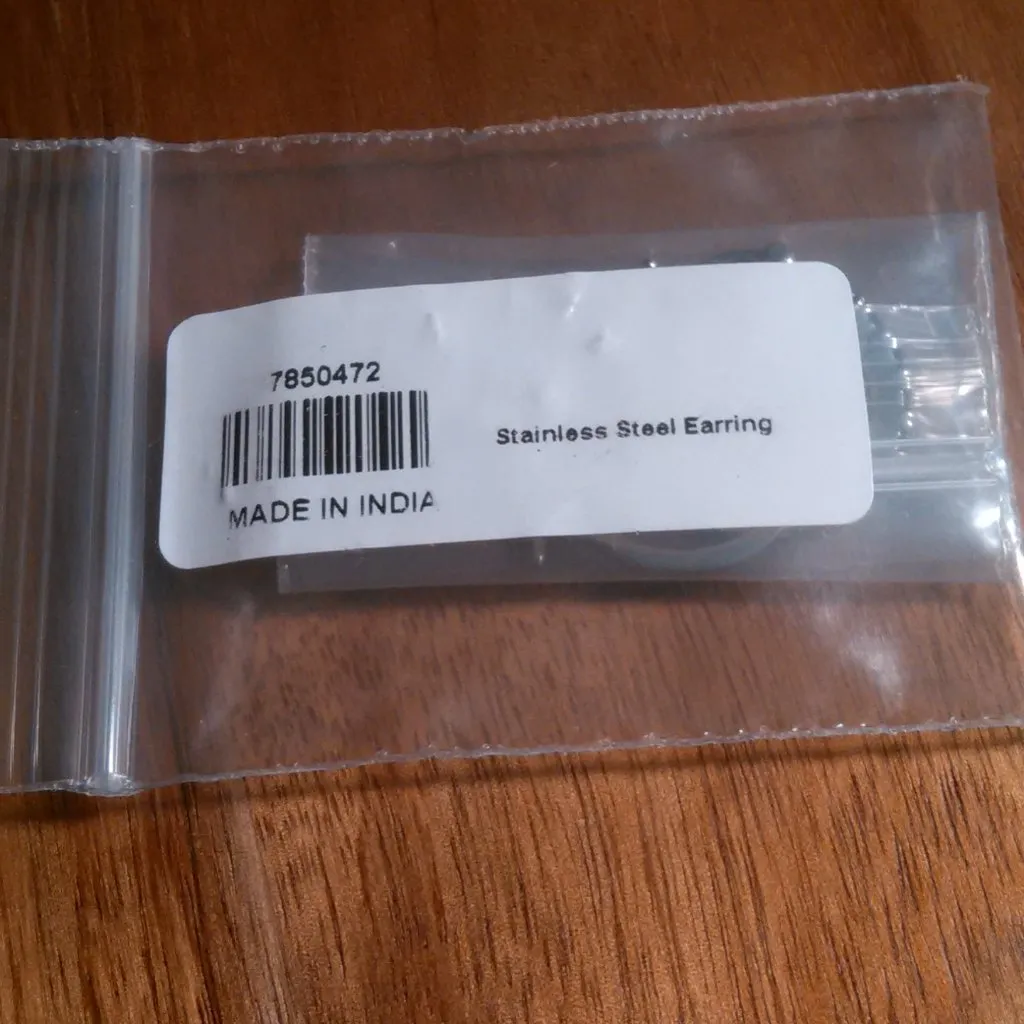 Thai Black Spinel Stainless Steel Hoop Earrings - Image 10