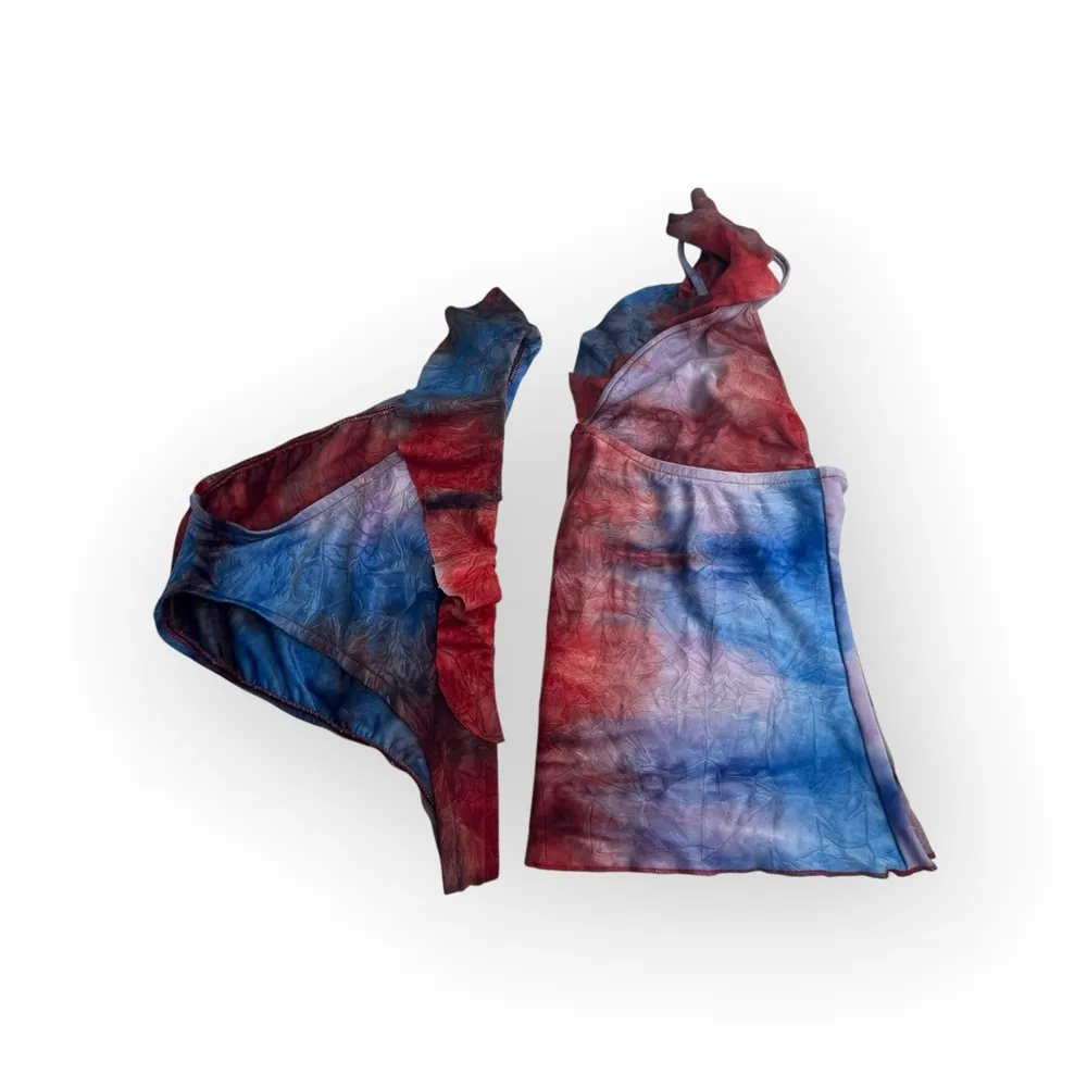 new Vintage Y2K: Lucky Brand ✵ Galaxy Tie Dye Tankini Bikini Set  ✵ Red Blue L - Image 14