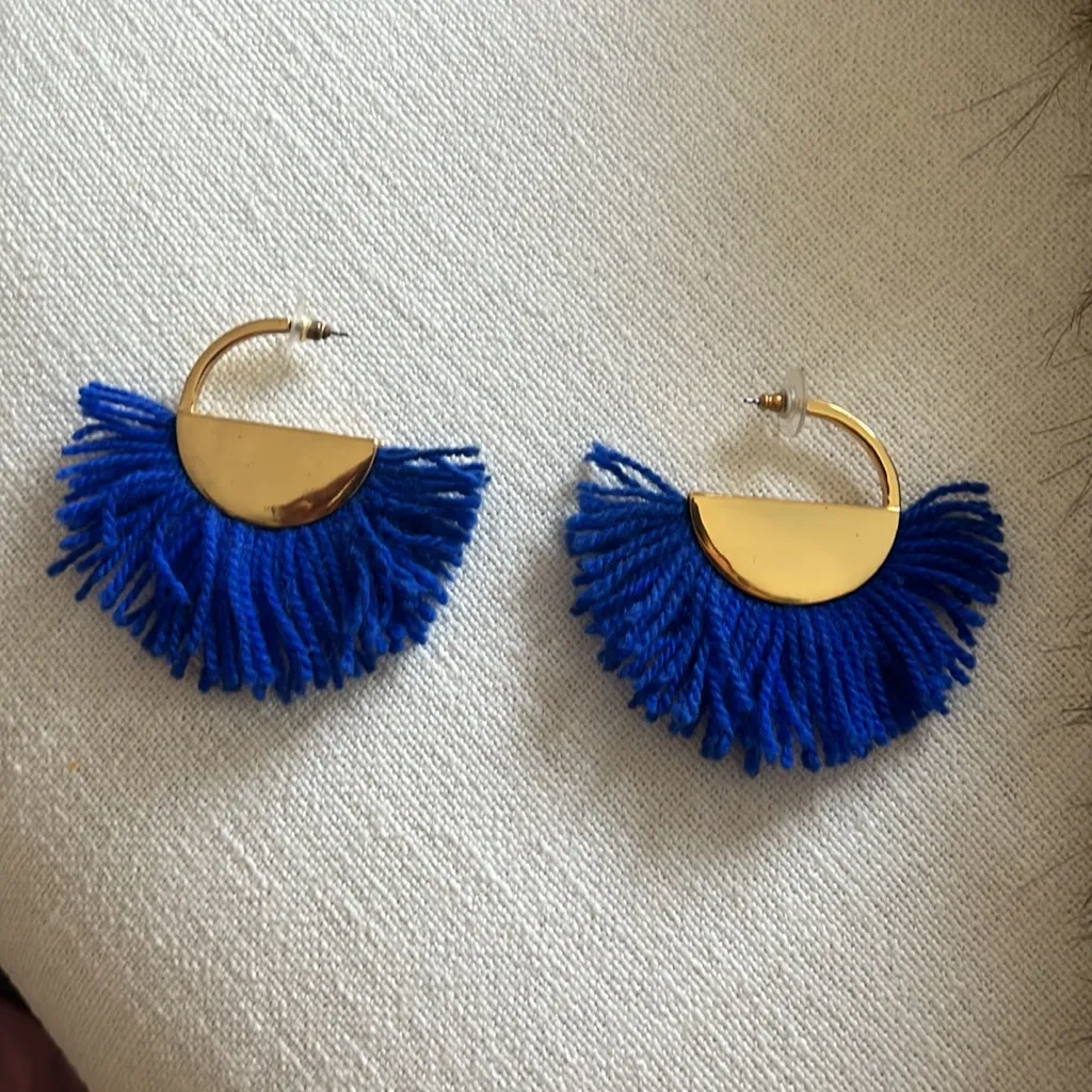 Baublebar earrings bright blue/gold - Image 2