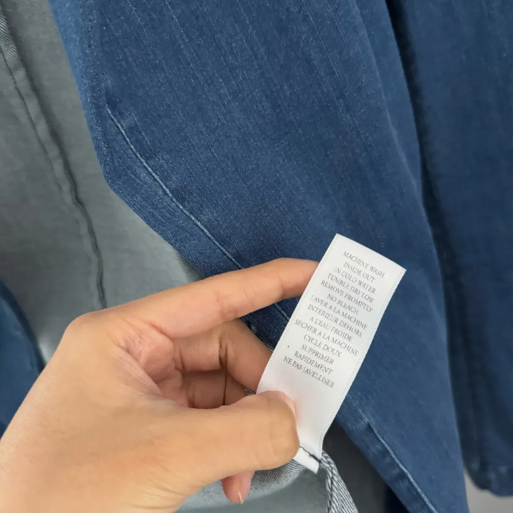 Frank & Eileen XS Dublin 1977 Wash Blazer Jacket Denim - Image 7