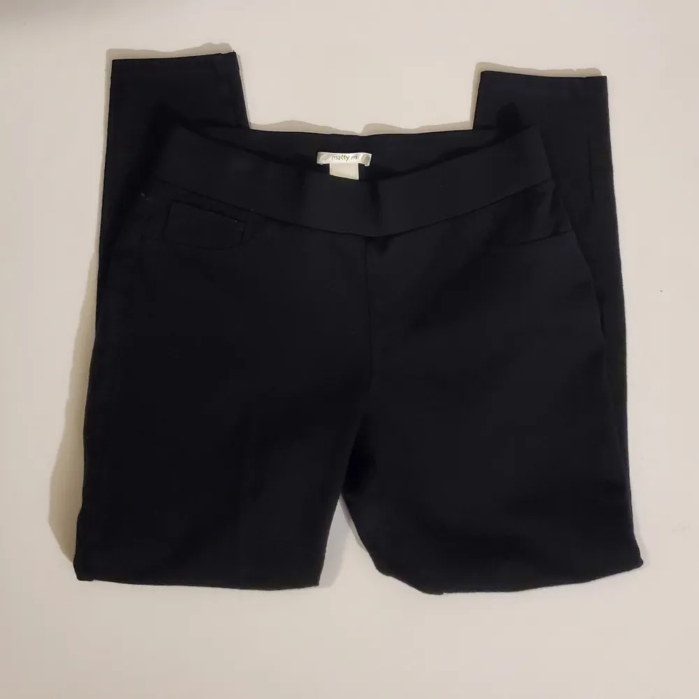 🔥SALE🔥Matty M Womens Black Slub Pointe Legging Pants S - Image 3