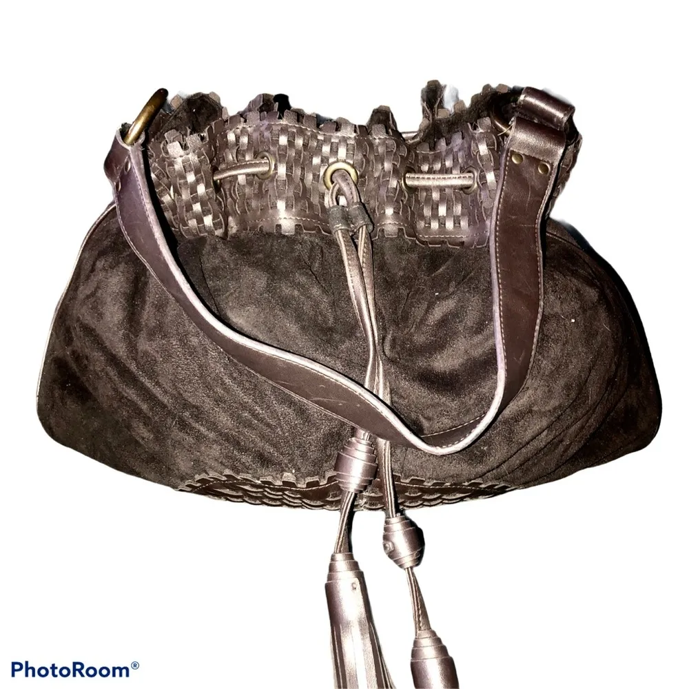 Old Navy  suede drawstring bag - Image 5