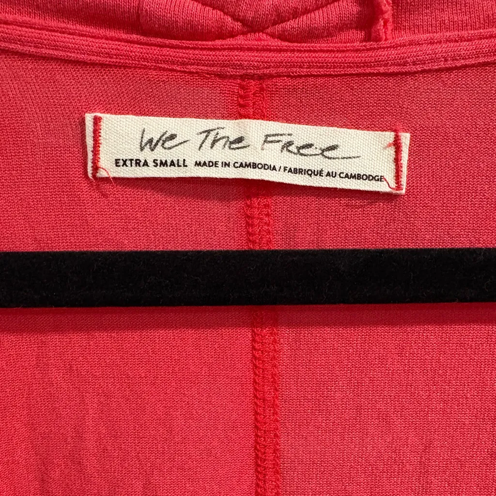 Free People We‎ The Free Deep V-Neck Muscle Tank Top Red Coral - Image 3