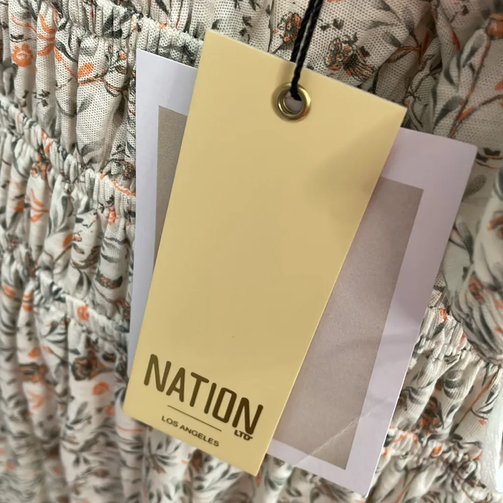 NATION LTD Fabia Floral Pima Cotton Midi-Dress - Image 9