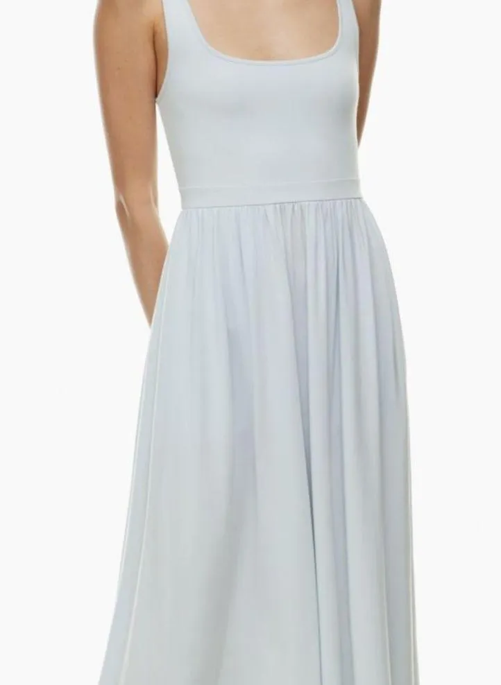 Wilfred- Artizia Market Midi Dress in Color Light Birch Size Medium - Image 2