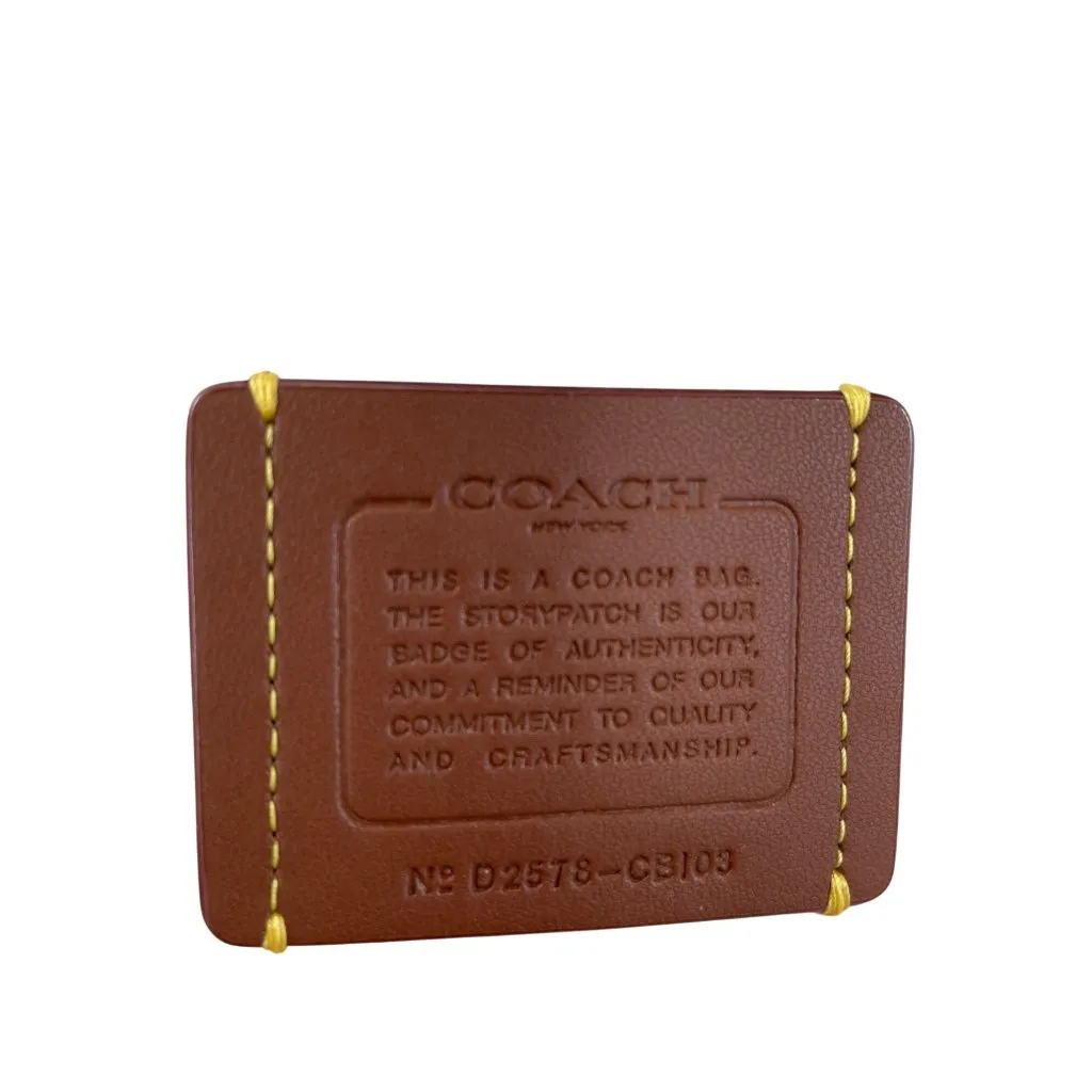 Coach sig city womans large beige striped canvas leather tote bag NWT SKU 9120 - Image 11