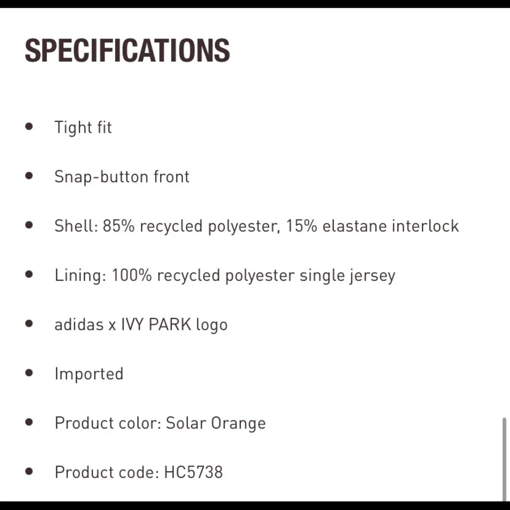 🧡adidas xIVY PARK Solar Orange Snap Bikini Bottom - Image 8