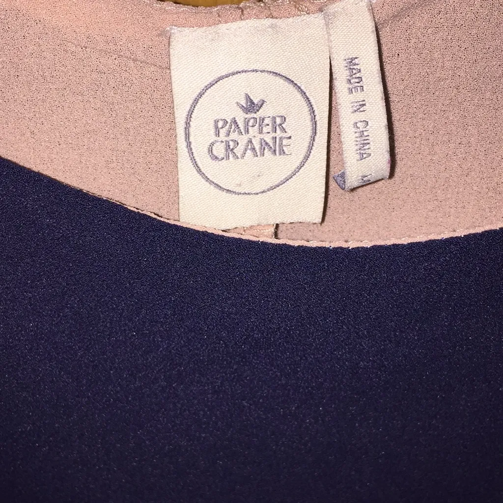 Anthropologie Paper Crane navy blue  tank top! - Image 2