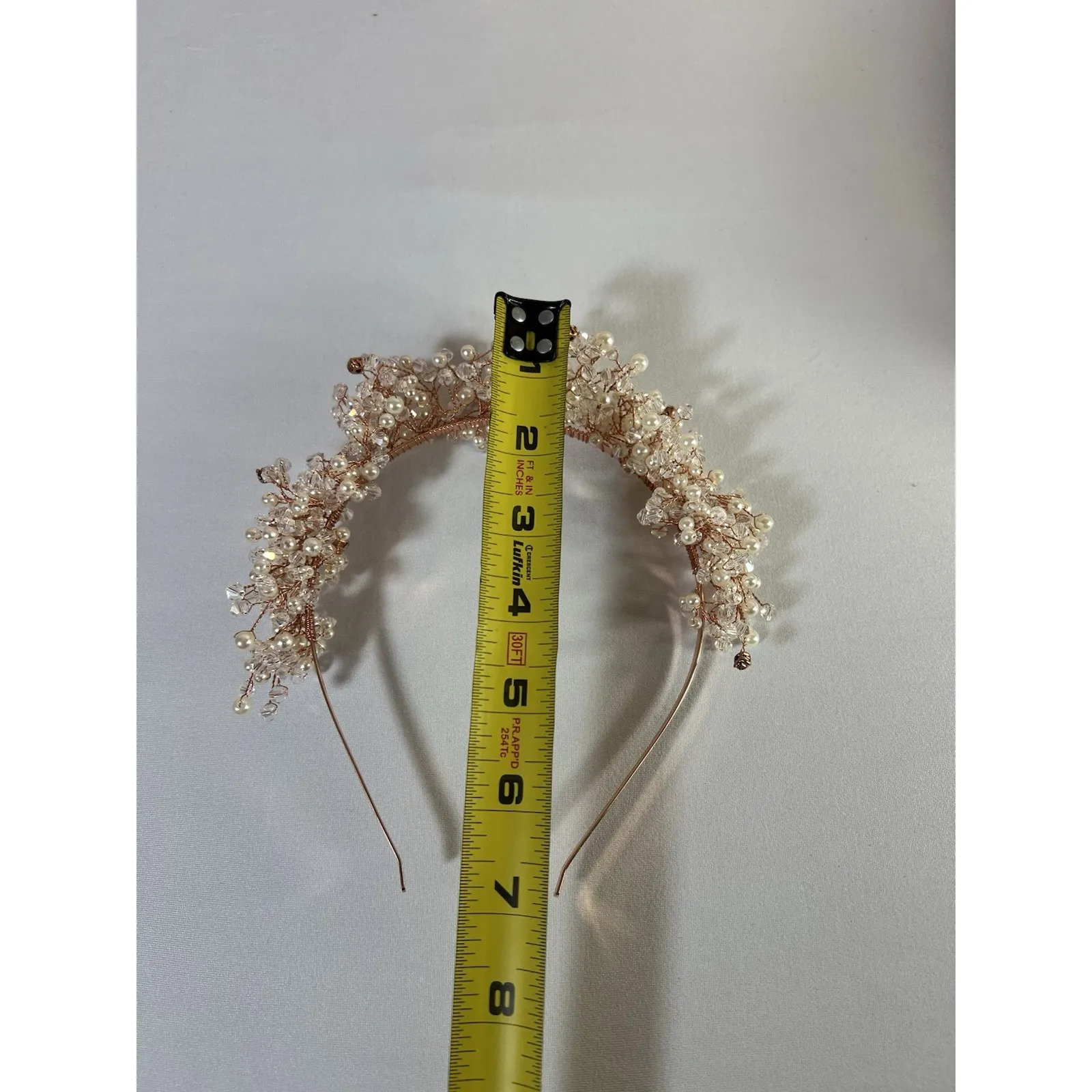 Luxury Pearls Crystal Bridal Crown Headpieces Party Wedding Hair Accessories Rhi Gold - Image 6